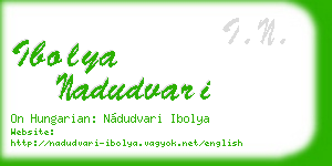 ibolya nadudvari business card