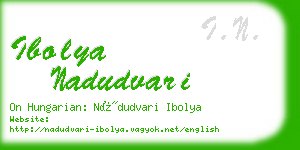 ibolya nadudvari business card